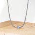 8A Zirconia Pear Pendant Tennis Necklace 80100034