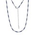 Blue White 2mm Zirconia Tennis Necklaces 80100039