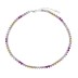 Rainbow 4mm Heart Zirconia Tennis Necklaces 80100041