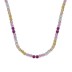 Rainbow 4mm Round Zirconia Tennis Necklaces 80100042