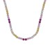 Rainbow 4mm Round Zirconia Tennis Necklaces 80100042