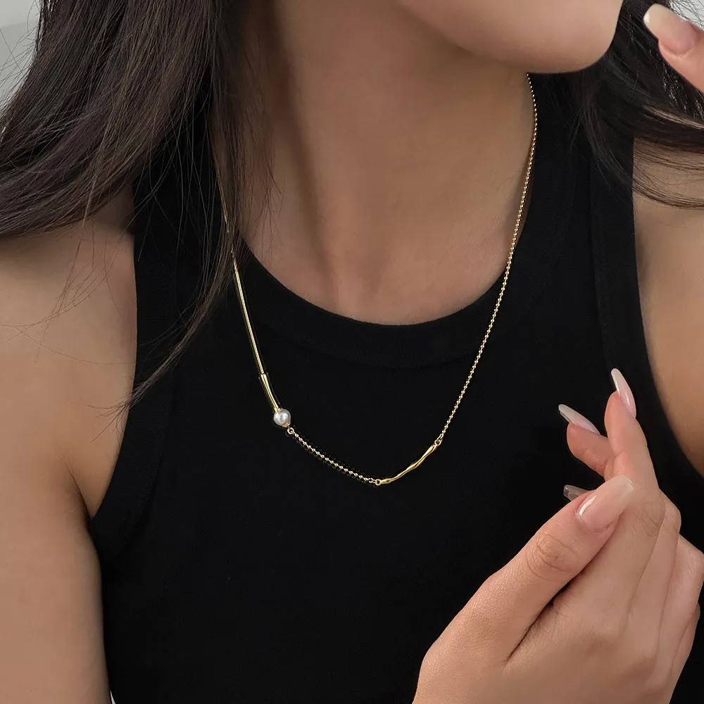 925 Sterling Silver Beads Chain Necklace 80100046 - image1