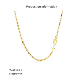 925 Sterling Silver Beads Cross Chain Necklace 80100048 925 Sterling Silver Beads Cross Chain Necklace 80100048