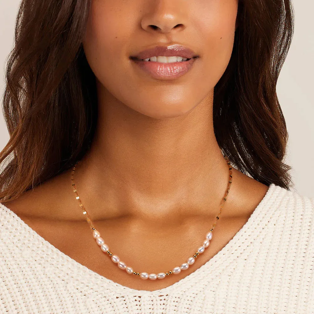 S925 Fresh Water Pearl Silver Beads Necklace 80100051 - image1