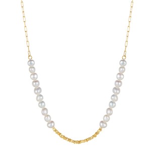 S925 Baroque Fresh Water Pearl Silver Beads Necklace 80100052