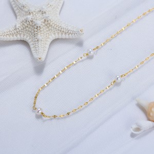 925 Sterling Silver Fresh Water Pearl Necklace 80100056