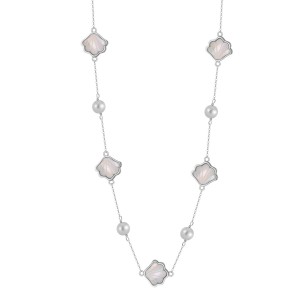 925 Sterling Silver Shell Fresh Water Pearl Necklace 80100057