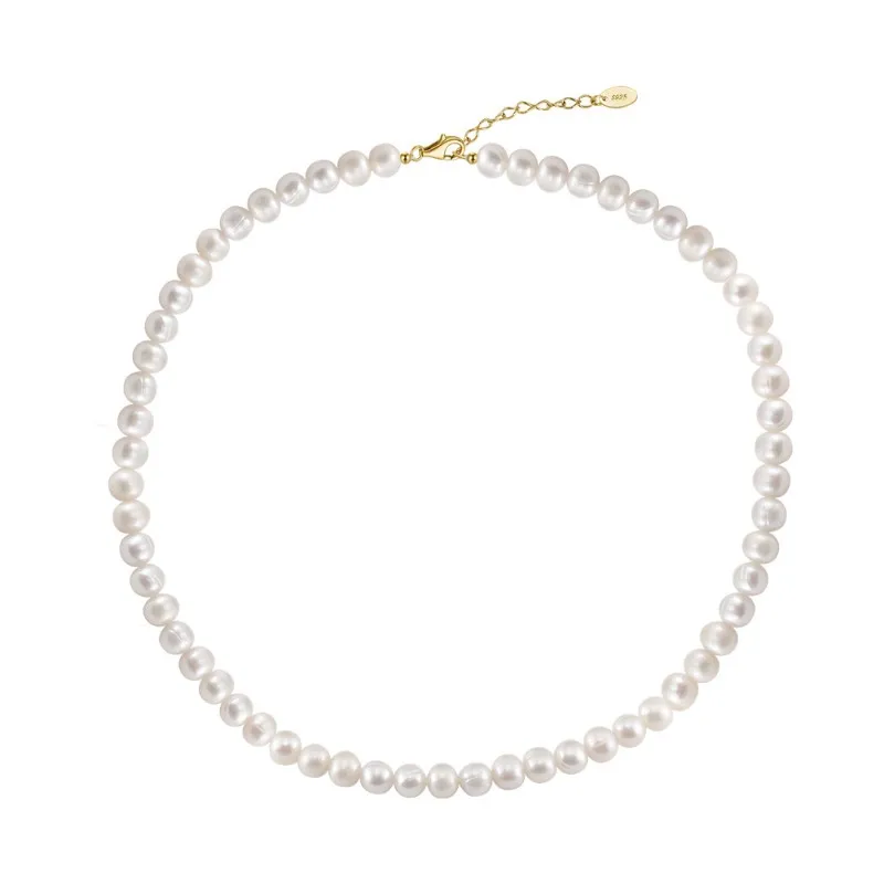 925 Sterling Silver Elegant Fresh Water Pearl Necklace 80100062
