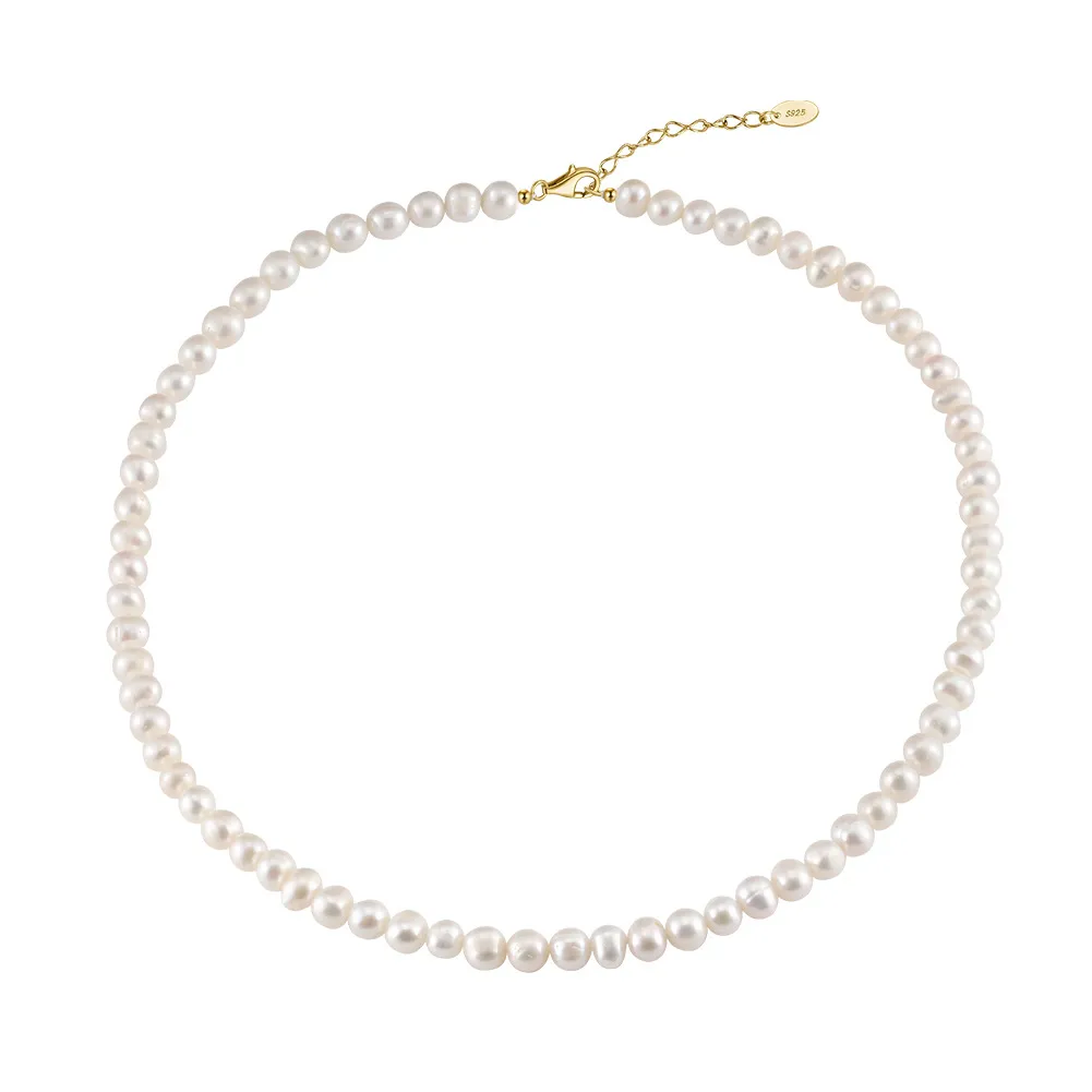 925 Sterling Silver Elegant Fresh Water Pearl Necklace 80100064