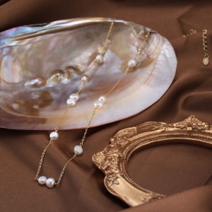 925 Sterling Silver Fresh Water Pearl Necklace 80100067