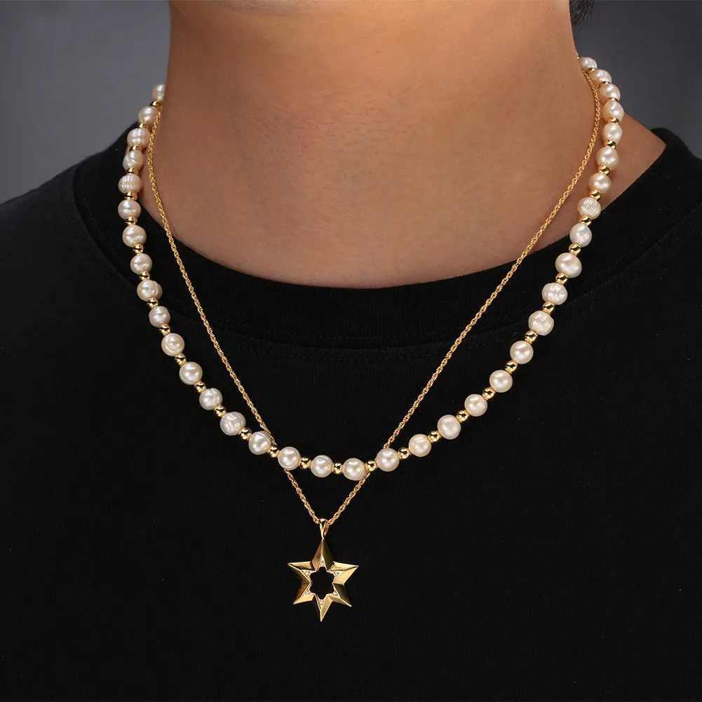 925 Sterling Silver Fresh Water Pearl Beads Necklace 80100068 - image1