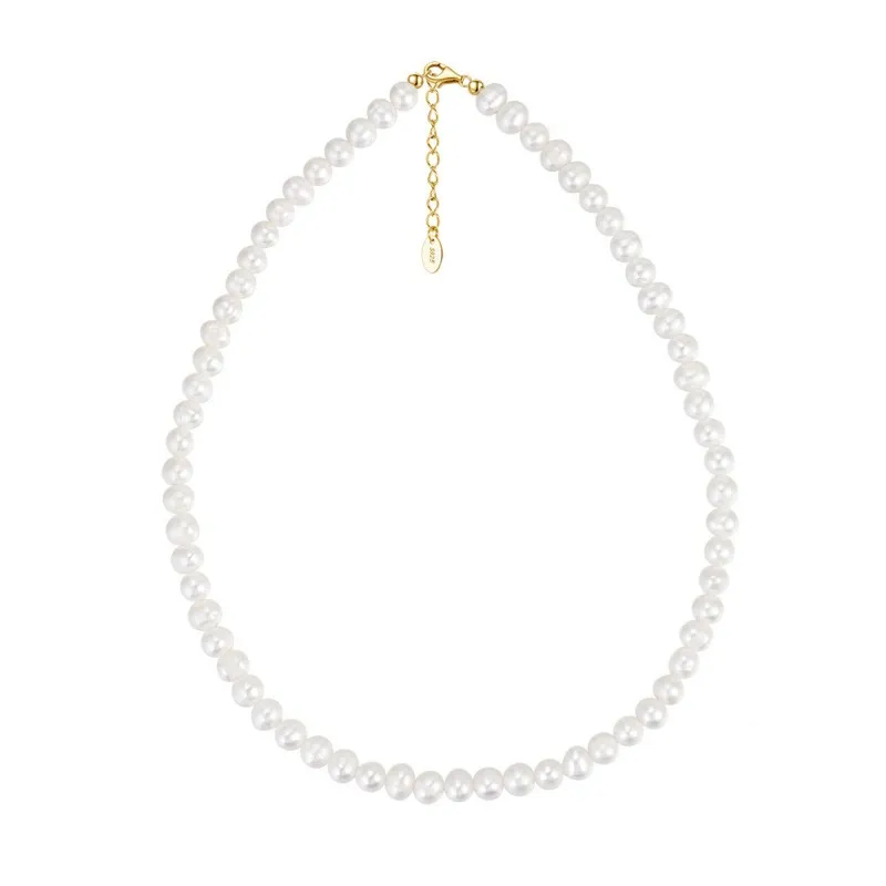 925 Sterling Silver Fresh Water Pearl Necklace 80100070