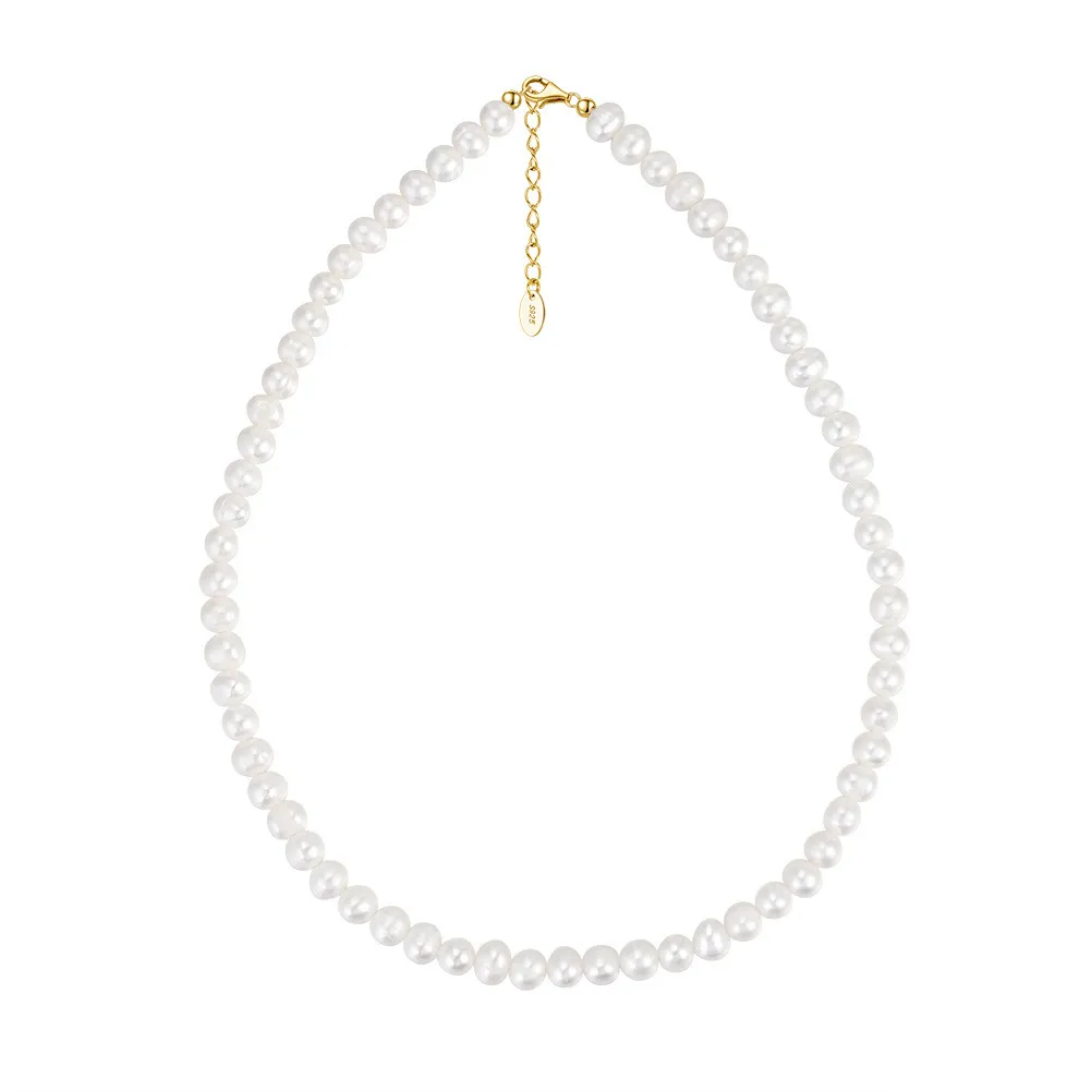 925 Sterling Silver Fresh Water Pearl Necklace 80100070