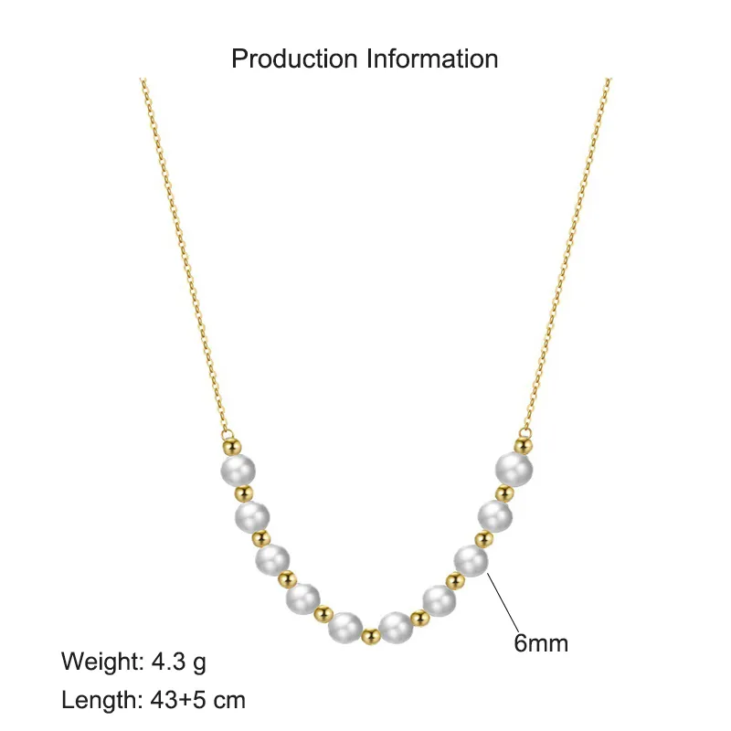 925 Sterling Silver Fresh Water Pearl Necklace 80100072 - image2
