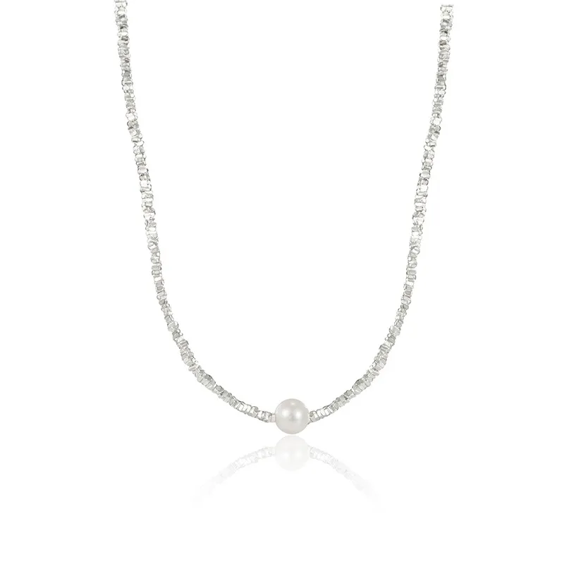 925 Sterling Silver Fresh Water Pearl Necklace 80100075