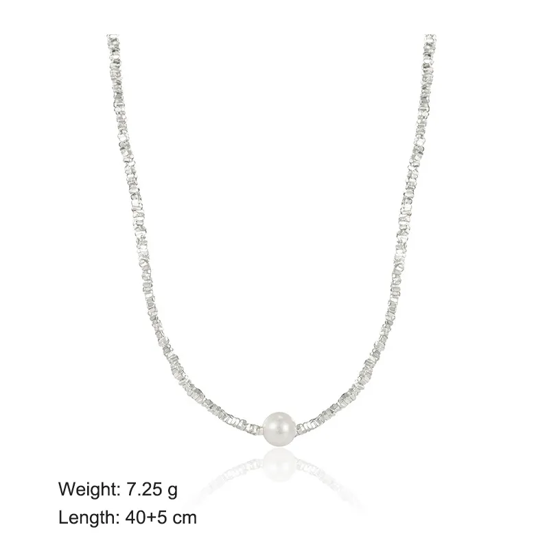 925 Sterling Silver Fresh Water Pearl Necklace 80100075 - image2