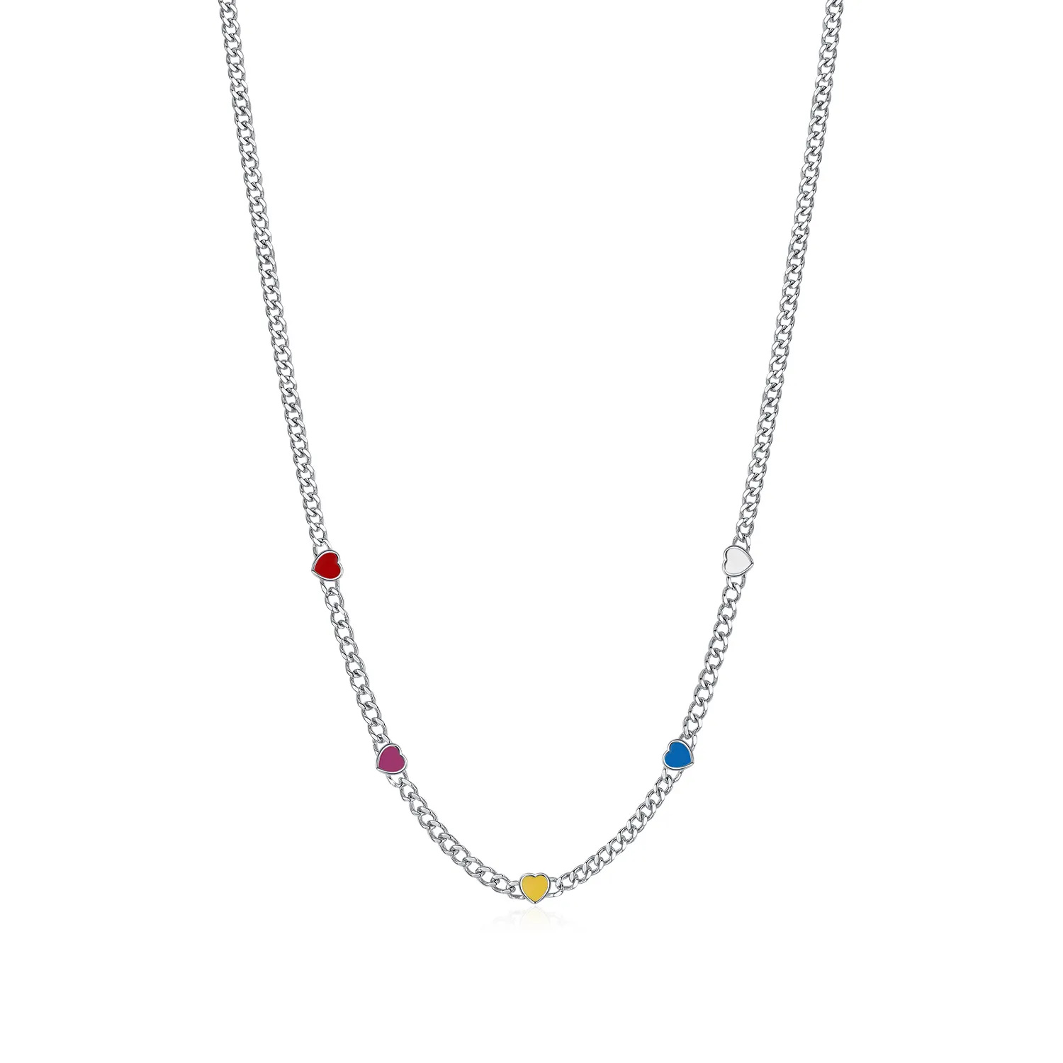 925 Sterling Silver Dopamine Heart Choker 80100084