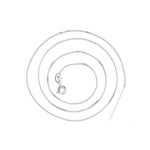 925 Sterling Silver Adjustable Box Chain with Pin Chain 80100090