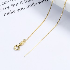925 Sterling Silver Adjustable Box Chain with Pin Chain 80100090