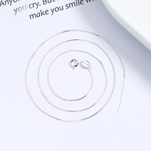 925 Sterling Silver 42cm/47cm Adjustable Box Chain with Pin Chain 80100090 925 Sterling Silver 42cm/47cm Adjustable Box Chain with Pin Chain 80100090