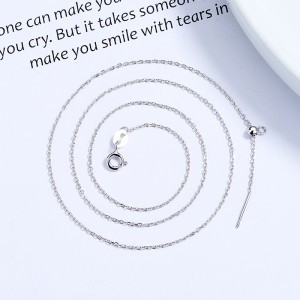 925 Sterling Silver Adjustable Cross O Chain with Pin Chain 80100091