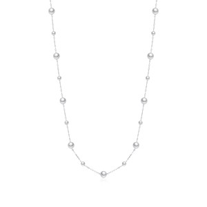 925 Sterling Silver 60cm/90cm Long Pearl Station Necklace 80100095 925 Sterling Silver 60cm/90cm Long Pearl Station Necklace 80100095