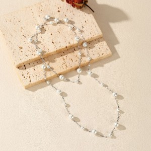 925 Sterling Silver 60cm/90cm Long Pearl Station Necklace 80100095 925 Sterling Silver 60cm/90cm Long Pearl Station Necklace 80100095