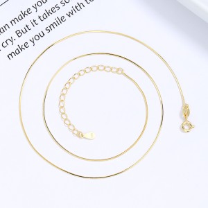 925 Sterling Silver 0.65mm 8-Sided Faceted Snake Chain 80100097