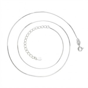 925 Sterling Silver 0.65mm 8-Sided Faceted Snake Chain 80100097