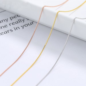 925 Sterling Silver 0.65mm Universal DIY Pin Box Chain