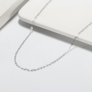 Wholesale 925 Sterling Silver Rhodium Plated Paperclip Chain Necklace 80100105 Wholesale 925 Sterling Silver Rhodium Plated Paperclip Chain Necklace 80100105