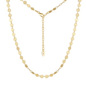 Wholesale 925 Sterling Silver Mirror Disc Sequin Chain Necklace 80100107 Wholesale 925 Sterling Silver Mirror Disc Sequin Chain Necklace 80100107