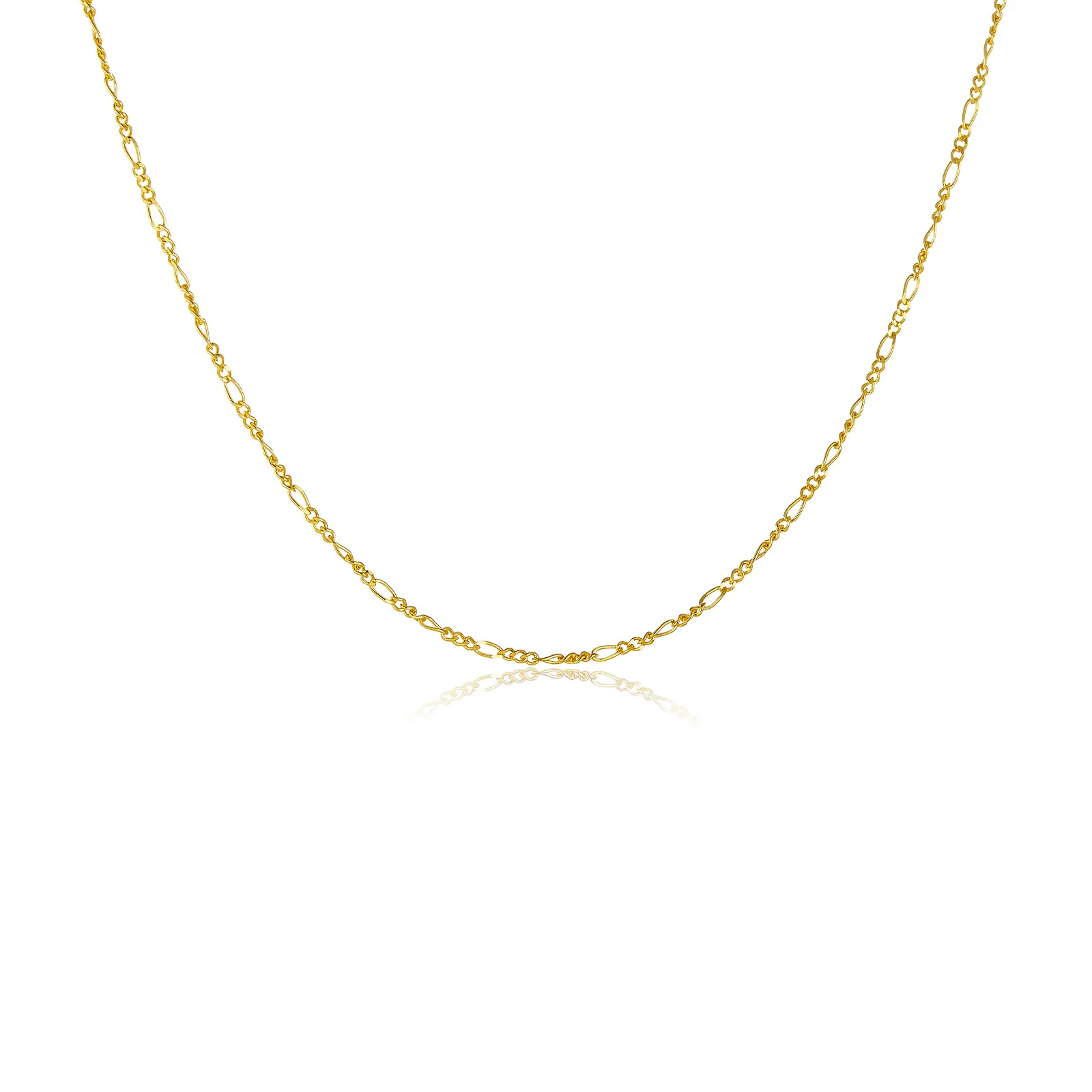 Wholesale 925 Sterling Silver Figaro Chain Link Necklace 80100108 Wholesale 925 Sterling Silver Figaro Chain Link Necklace 80100108