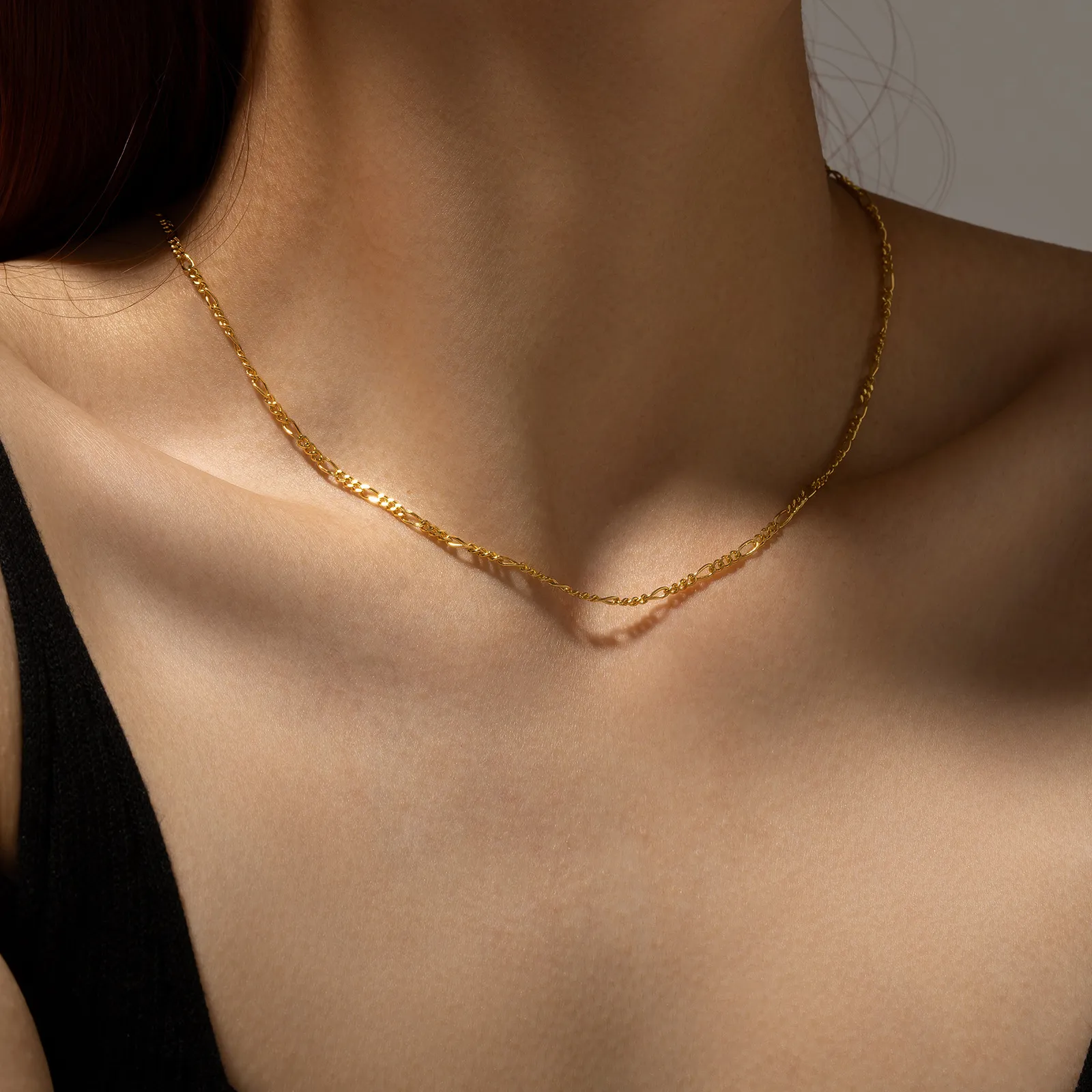 Wholesale 925 Sterling Silver Figaro Chain Link Necklace 80100108 - image1