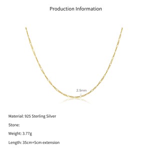 Wholesale 925 Sterling Silver Figaro Chain Link Necklace 80100108 Wholesale 925 Sterling Silver Figaro Chain Link Necklace 80100108
