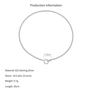 Wholesale 925 Sterling Silver CZ Tennis Chain Toggle Necklace 80100109 Wholesale 925 Sterling Silver CZ Tennis Chain Toggle Necklace 80100109