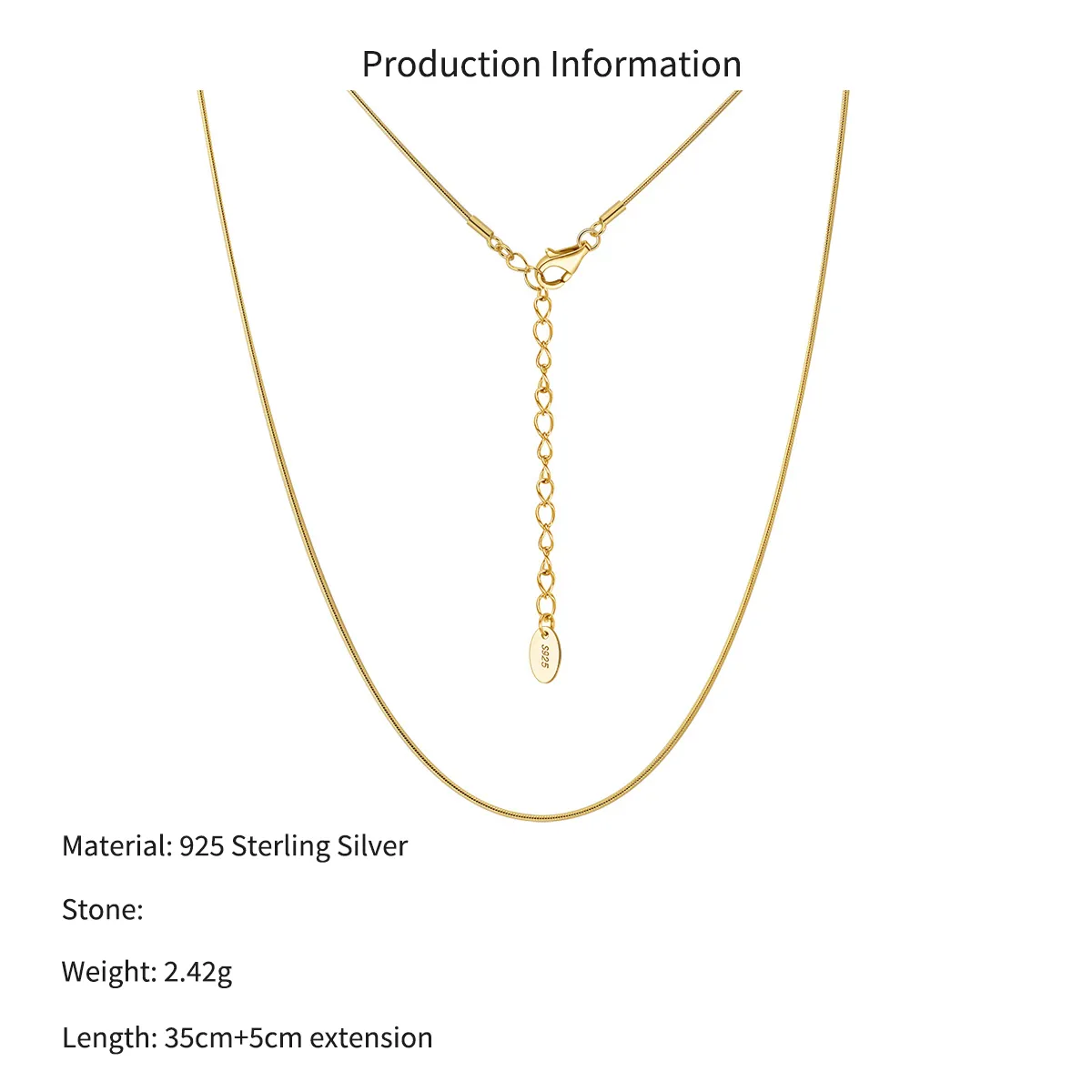 Wholesale 925 Sterling Silver 0.8mm Round Snake Chain Necklace 80100111 - image2