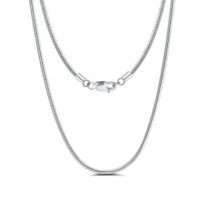 Wholesale 925 Sterling Silver 1mm Round Snake Chain Necklace 80100112 Wholesale 925 Sterling Silver 1mm Round Snake Chain Necklace 80100112