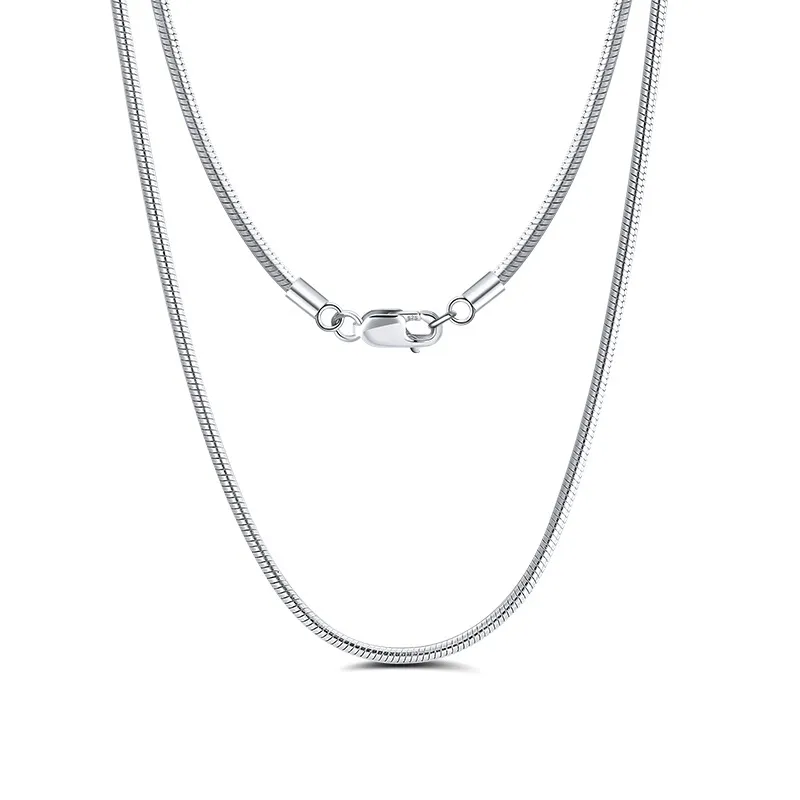Wholesale 925 Sterling Silver 1mm Round Snake Chain Necklace 80100112 Wholesale 925 Sterling Silver 1mm Round Snake Chain Necklace 80100112