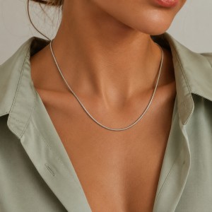 Wholesale 925 Sterling Silver 1mm Round Snake Chain Necklace 80100112 Wholesale 925 Sterling Silver 1mm Round Snake Chain Necklace 80100112
