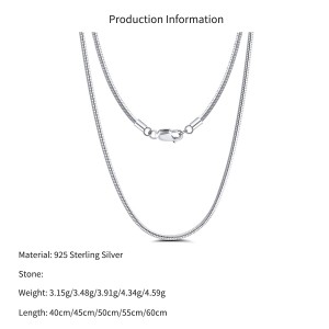 Wholesale 925 Sterling Silver 1mm Round Snake Chain Necklace 80100112 Wholesale 925 Sterling Silver 1mm Round Snake Chain Necklace 80100112