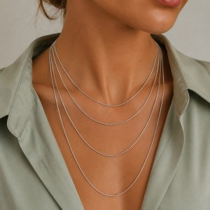 Wholesale 925 Sterling Silver 1mm Round Snake Chain Necklace 80100112 Wholesale 925 Sterling Silver 1mm Round Snake Chain Necklace 80100112