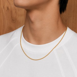Wholesale 925 Sterling Silver 3mm Curb Link Chain Hip Hop Necklace 80100113 Wholesale 925 Sterling Silver 3mm Curb Link Chain Hip Hop Necklace 80100113
