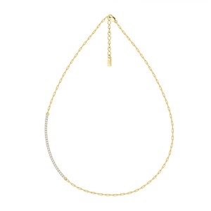 Wholesale 925 Sterling Silver Half CZ Paperclip Link Chain Necklace 80100115 Wholesale 925 Sterling Silver Half CZ Paperclip Link Chain Necklace 80100115