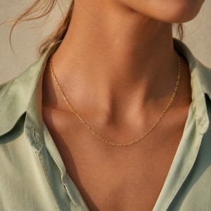 Wholesale 925 Sterling Silver 2.2mm Paperclip Link Chain Necklace 80100116 Wholesale 925 Sterling Silver 2.2mm Paperclip Link Chain Necklace 80100116