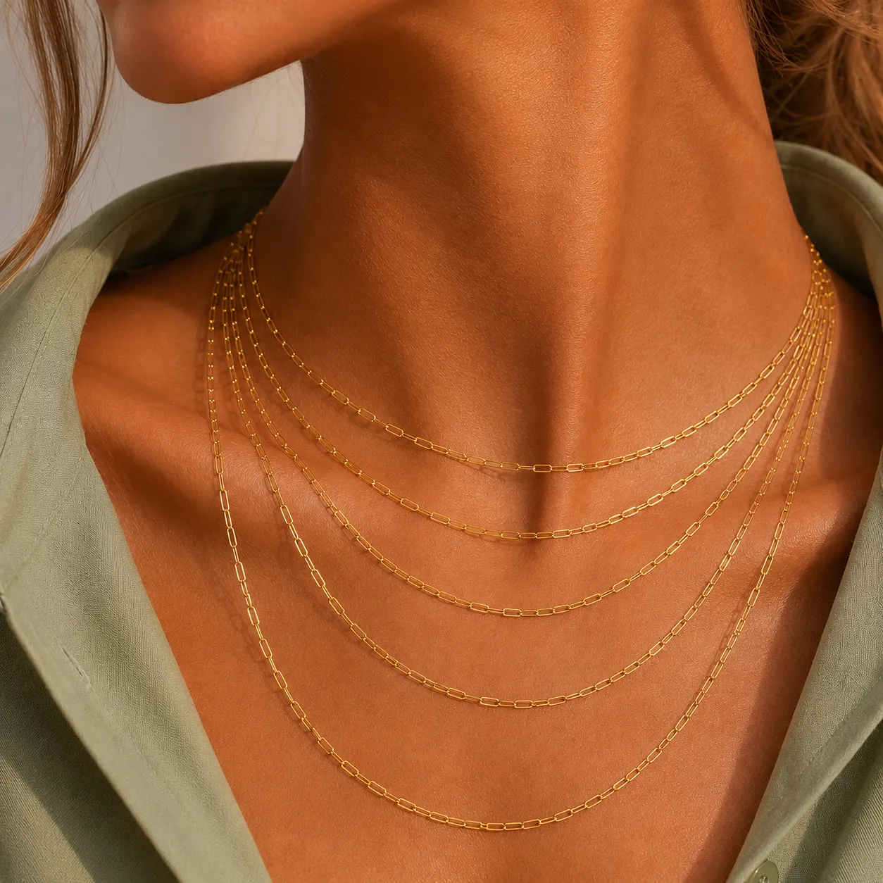 Wholesale 925 Sterling Silver 2.2mm Paperclip Link Chain Necklace 80100116 - image1