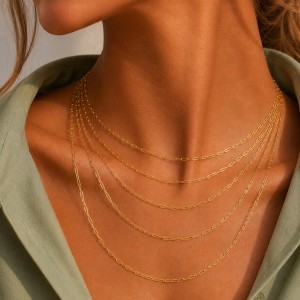 Wholesale 925 Sterling Silver 2.2mm Paperclip Link Chain Necklace 80100117 Wholesale 925 Sterling Silver 2.2mm Paperclip Link Chain Necklace 80100117
