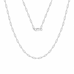 Wholesale 925 Sterling Silver 2.2mm Paperclip Link Chain Necklace 80100118 Wholesale 925 Sterling Silver 2.2mm Paperclip Link Chain Necklace 80100118