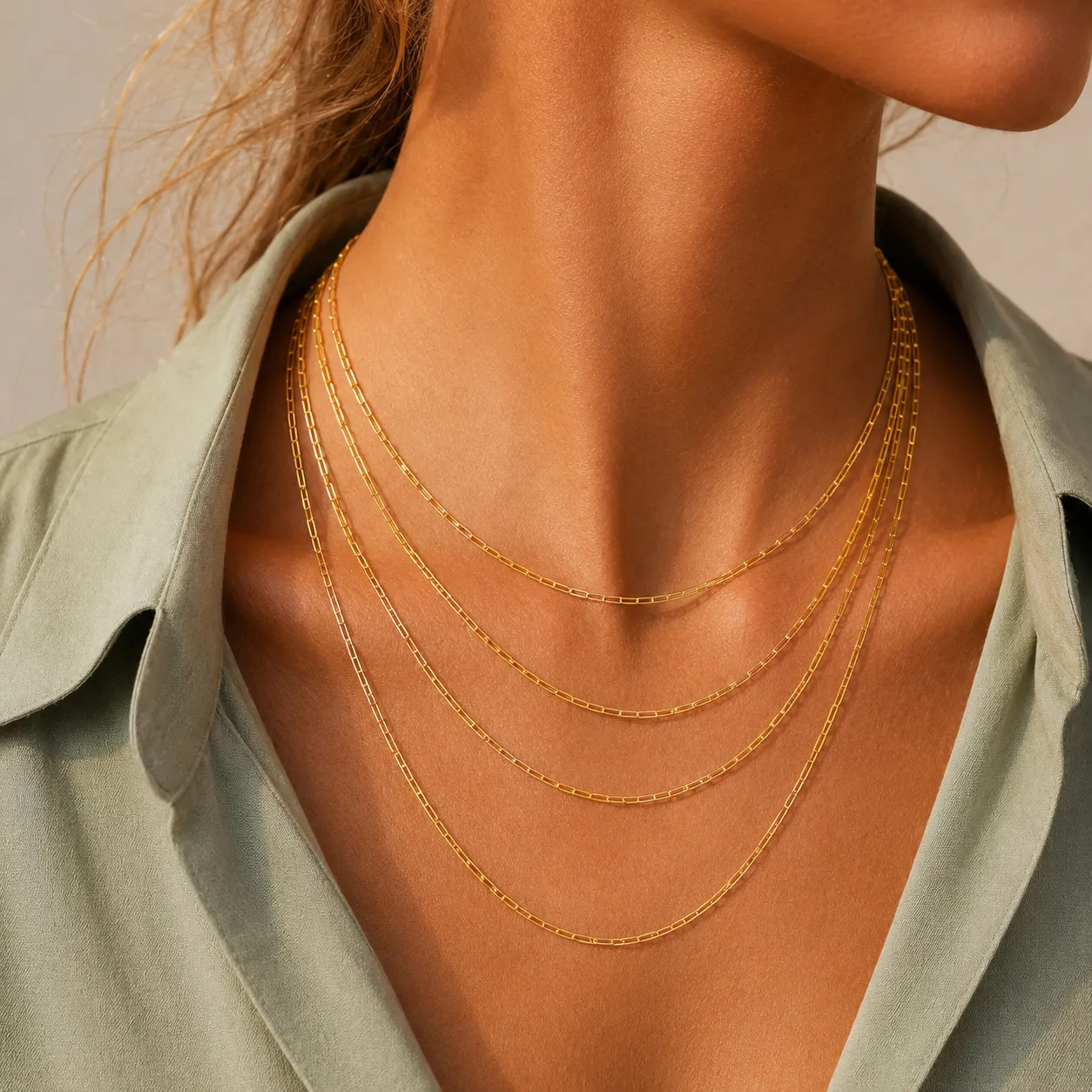 Wholesale 925 Sterling Silver 3mm Paperclip Link Chain Necklace 80100119 - image1