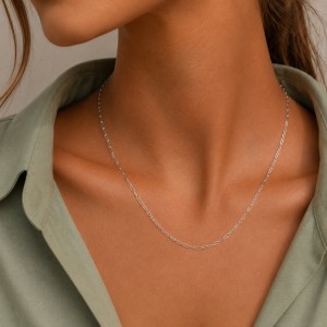 Wholesale 925 Sterling Silver 3mm Paperclip Link Chain Necklace 80100121 Wholesale 925 Sterling Silver 3mm Paperclip Link Chain Necklace 80100121